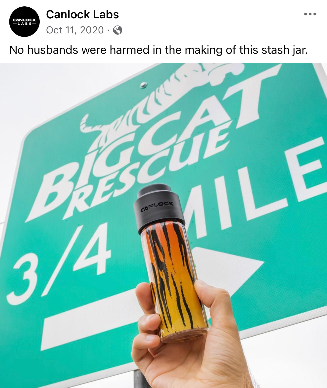 No husbands were harmed in the making of this stash jar. — IYKYK (Tiger King / Carole Baskin reference)
