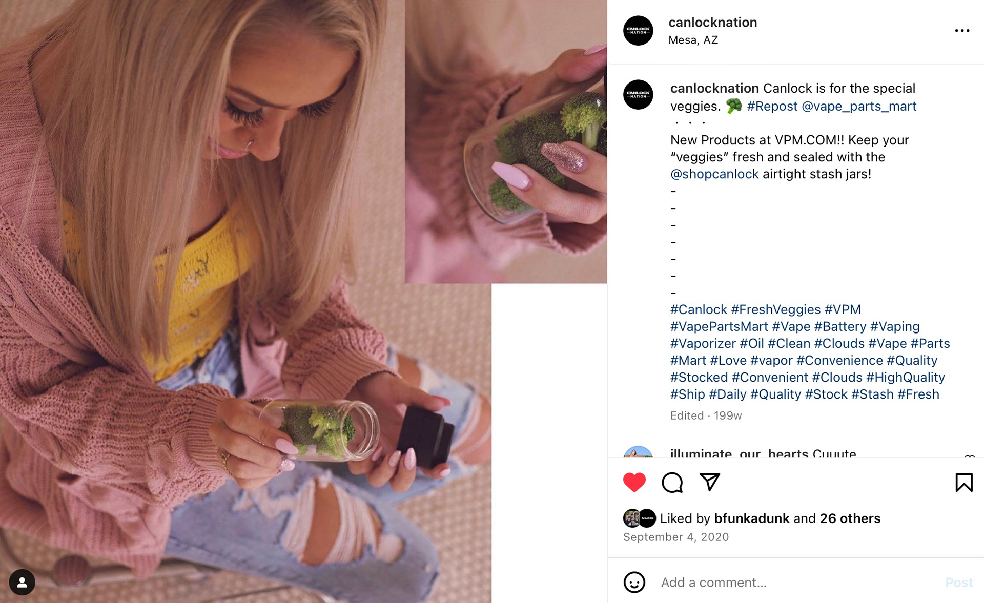 Canlock is for the special veggies. 🥦 [UGC: copy by Tash Guimond, photo by @vape_parts_mart]