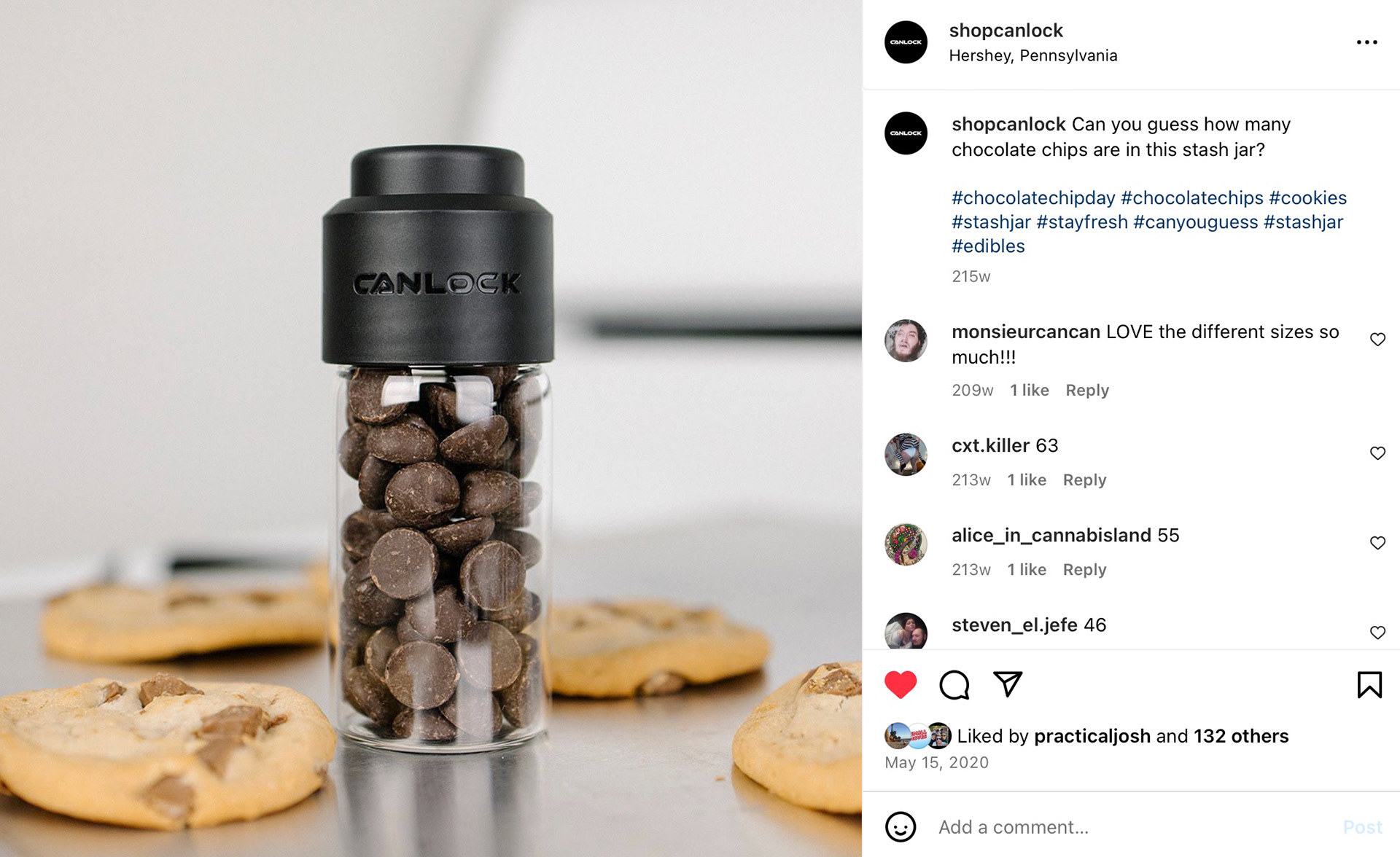 Can you guess how many chocolate chips are in this stash jar?
