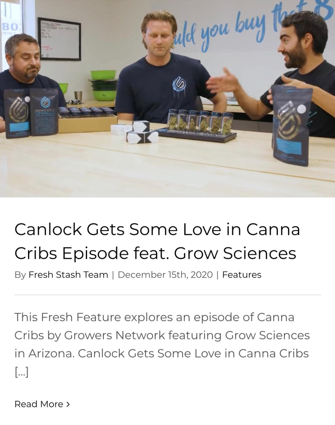 Canlock Gets Some Love in Canna Cribs Episode feat. Grow Sciences by Fresh Stash Team