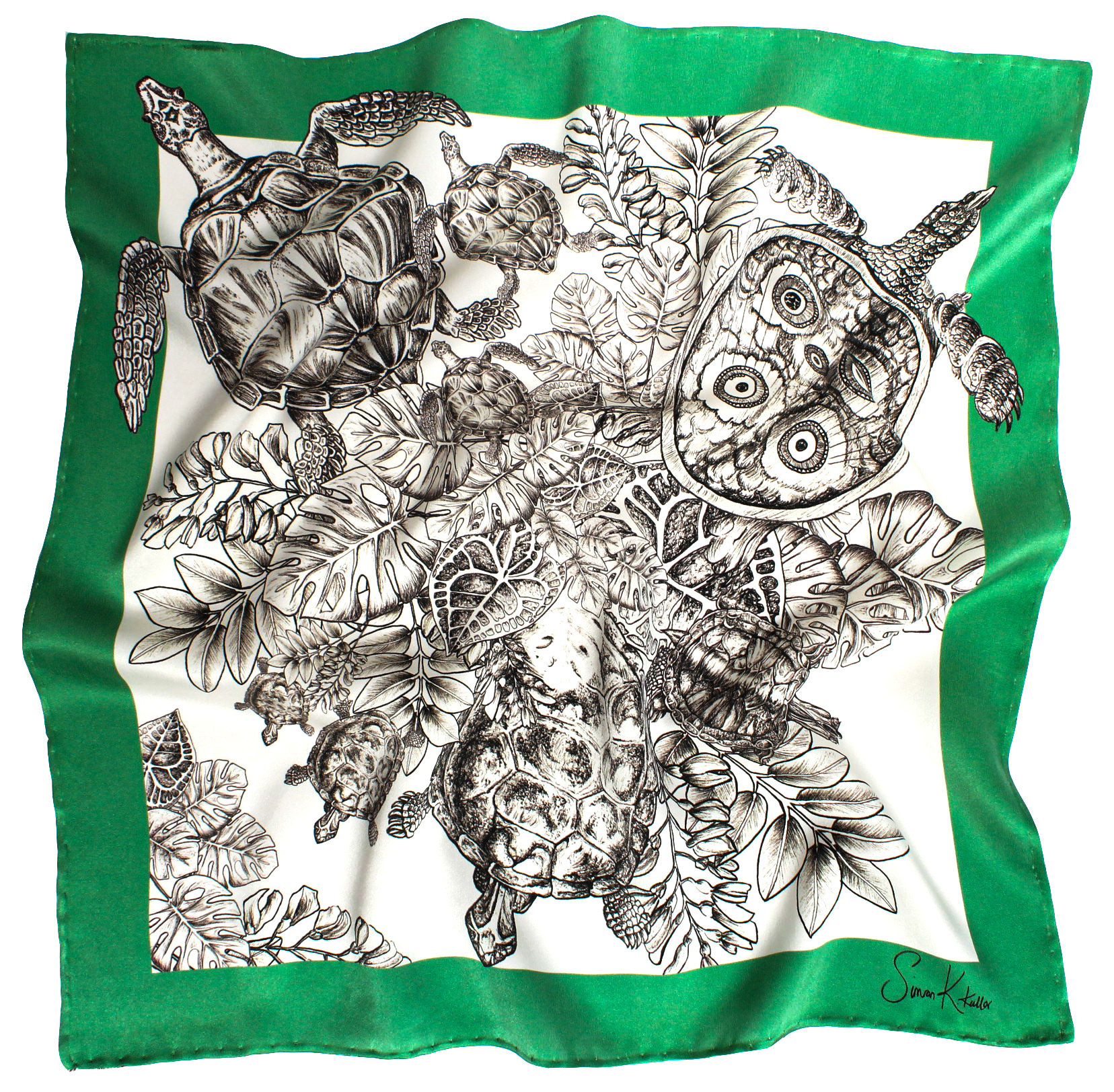 Monochrome & Emerald Green