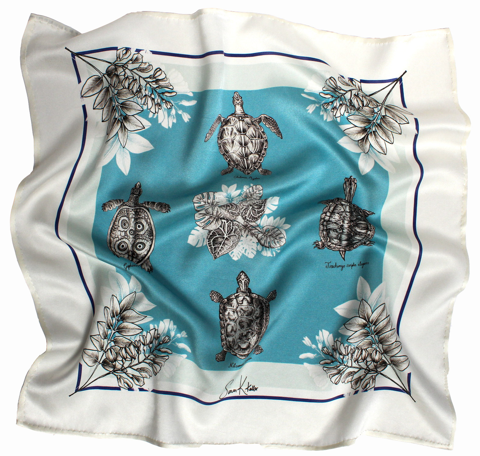 Ocean Blue & Contrasting Mid Blue Border