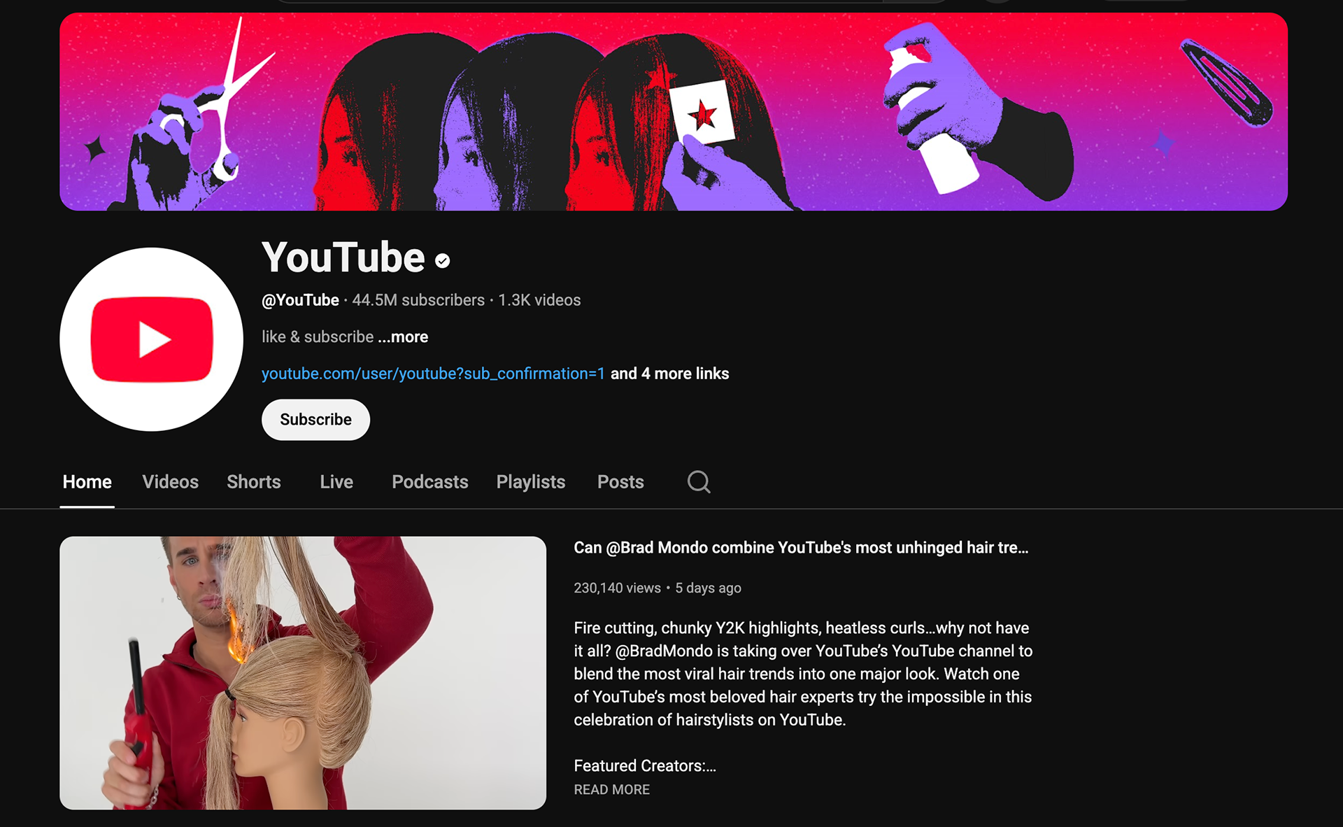 Channel Art for official @YouTube page