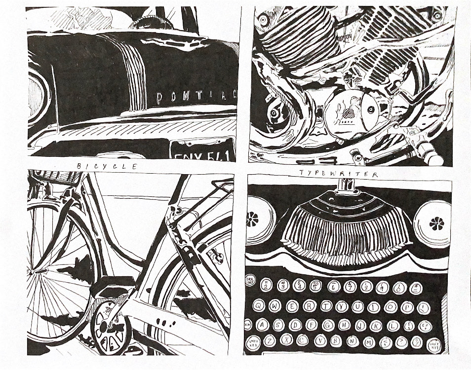 metal study (ink), 2019