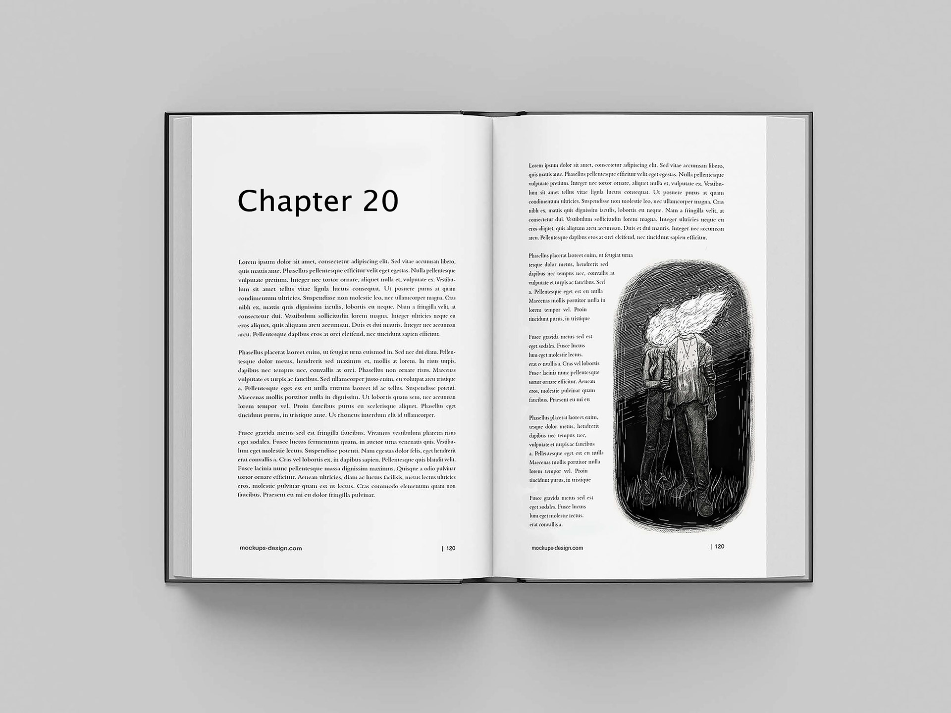 "Midnight Mass- Book Of Revelation" Mockup - Ink on Clayboard, 2021
