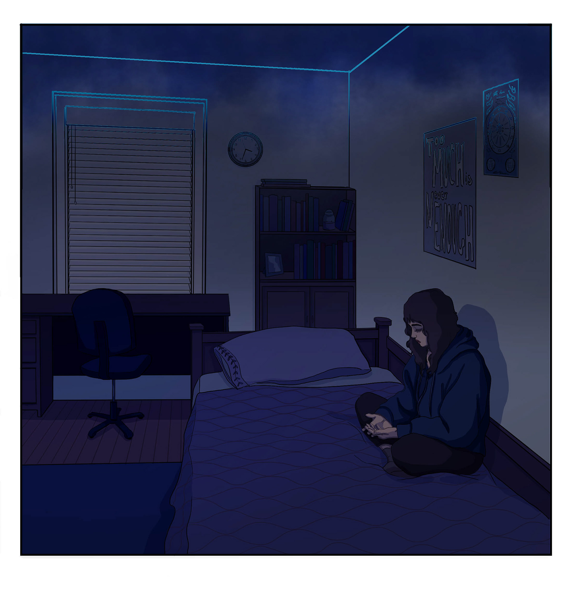 "Silence Settles Heavy in Empty Rooms " 3 - Photoshop, 2020