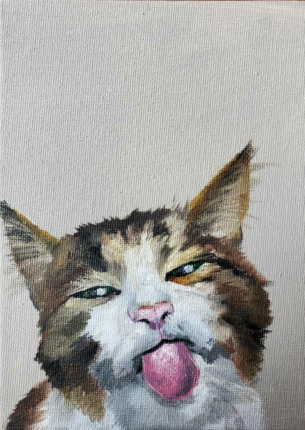 "cat Study 4", Oil on canvas, 2019