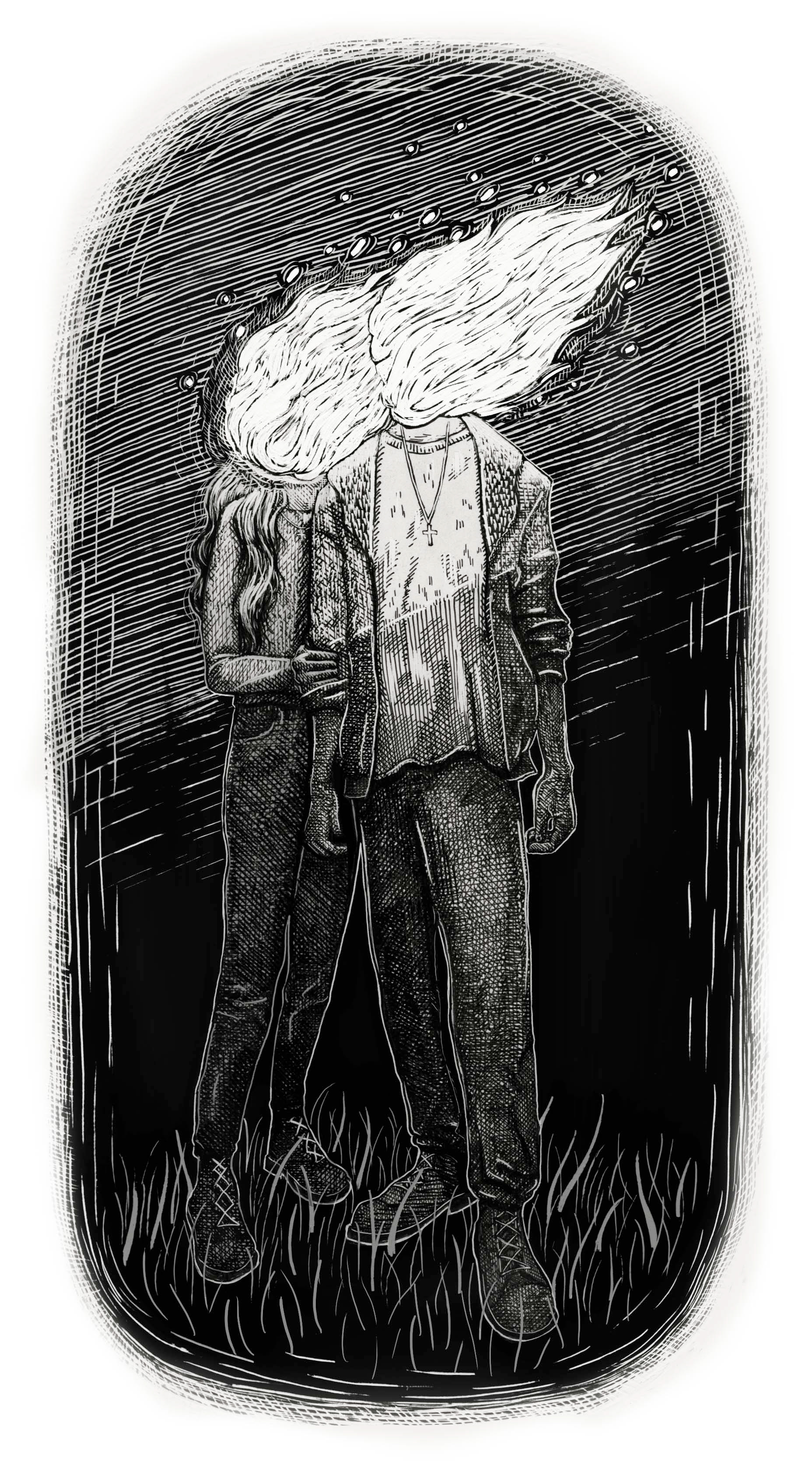 "Midnight Mass- Book Of Revelation"- Ink on Clayboard, 2021