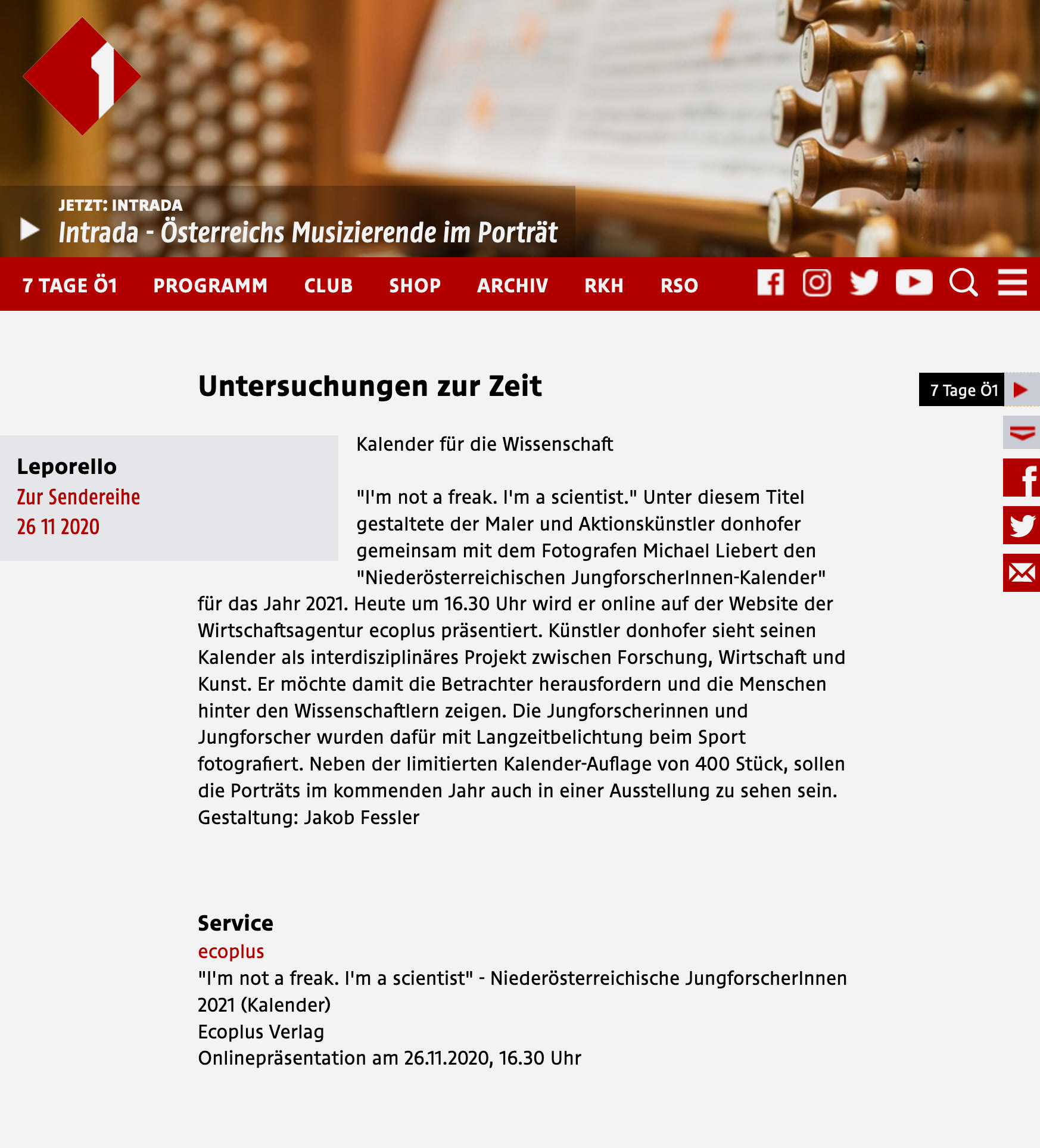 Interview von donhofer. in Ö1