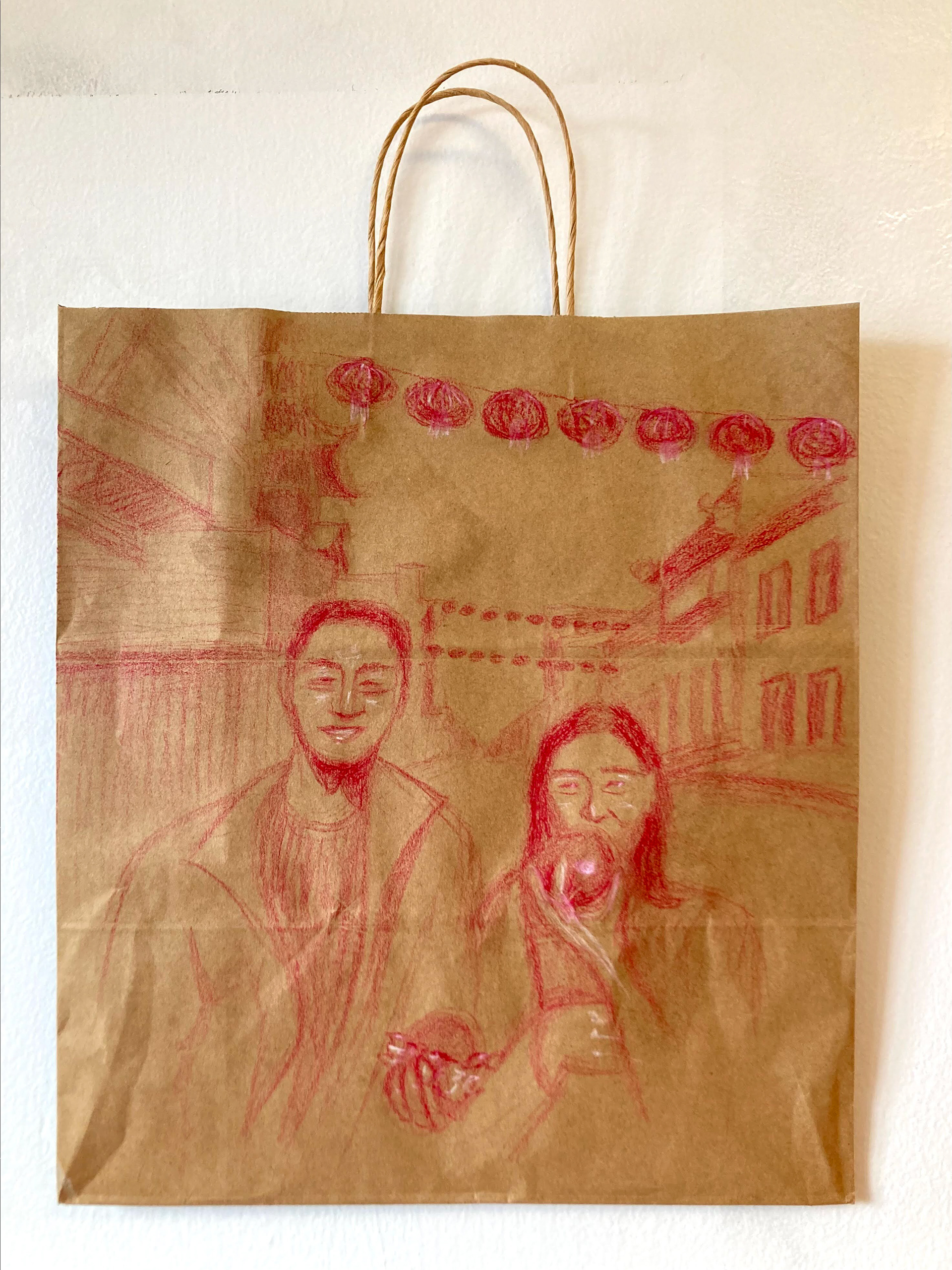 Chinatown, 2021. Crayon.