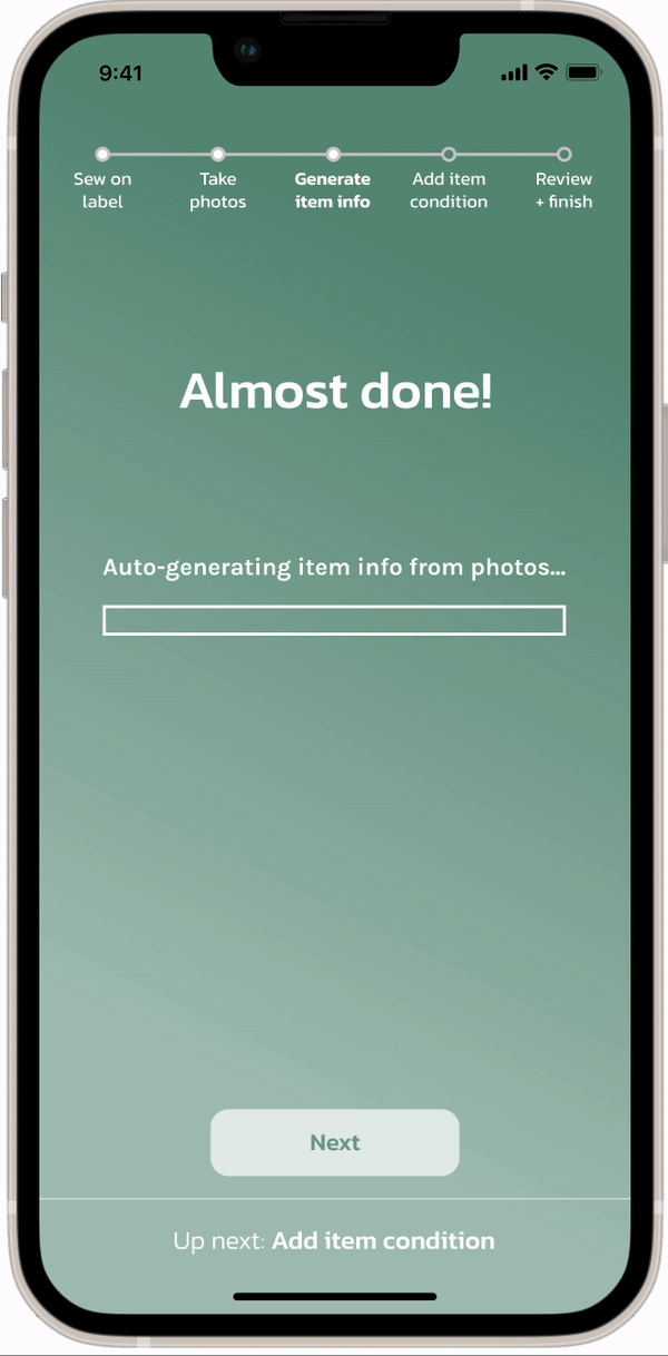Generate item info