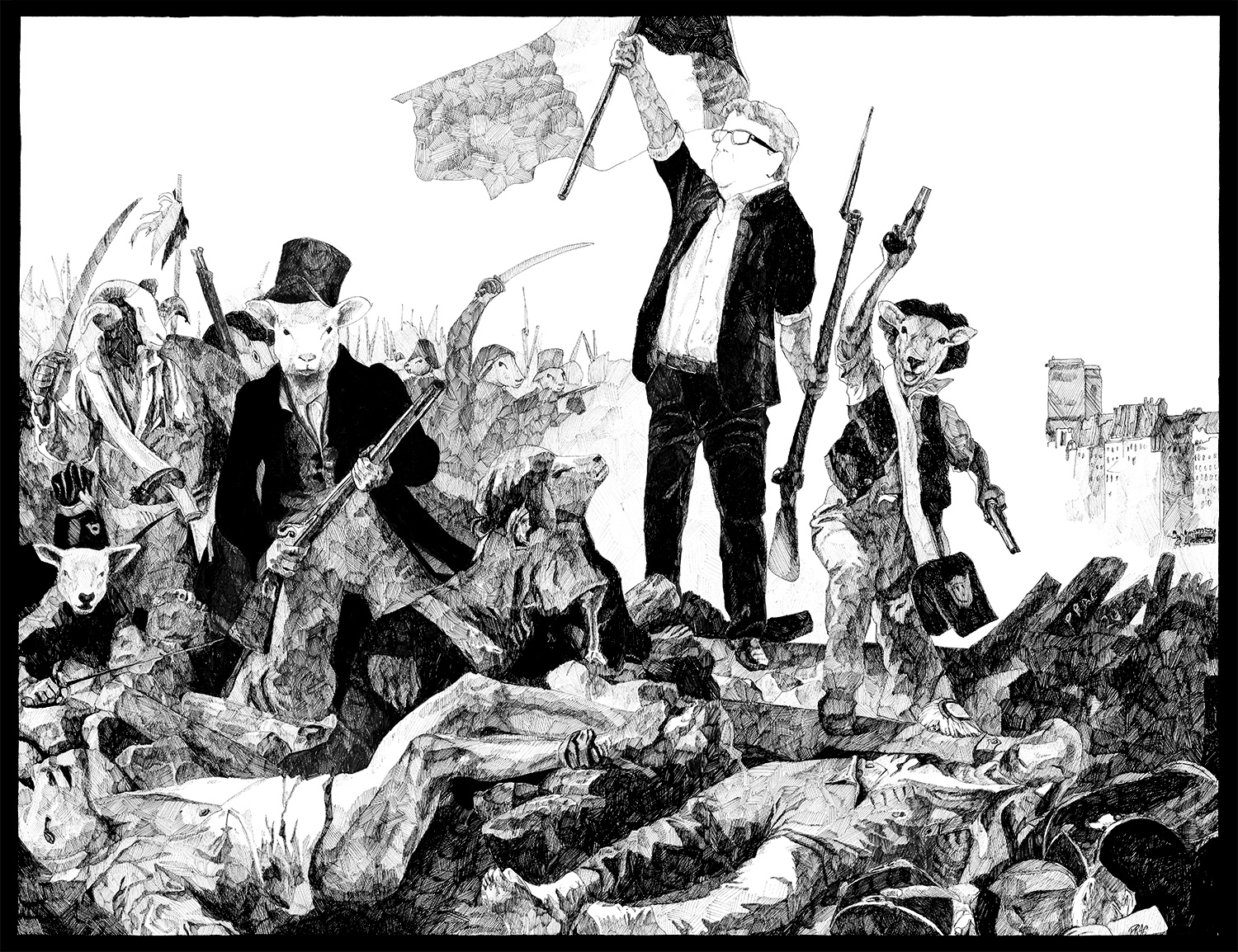 Jean Luc guidant le peuple