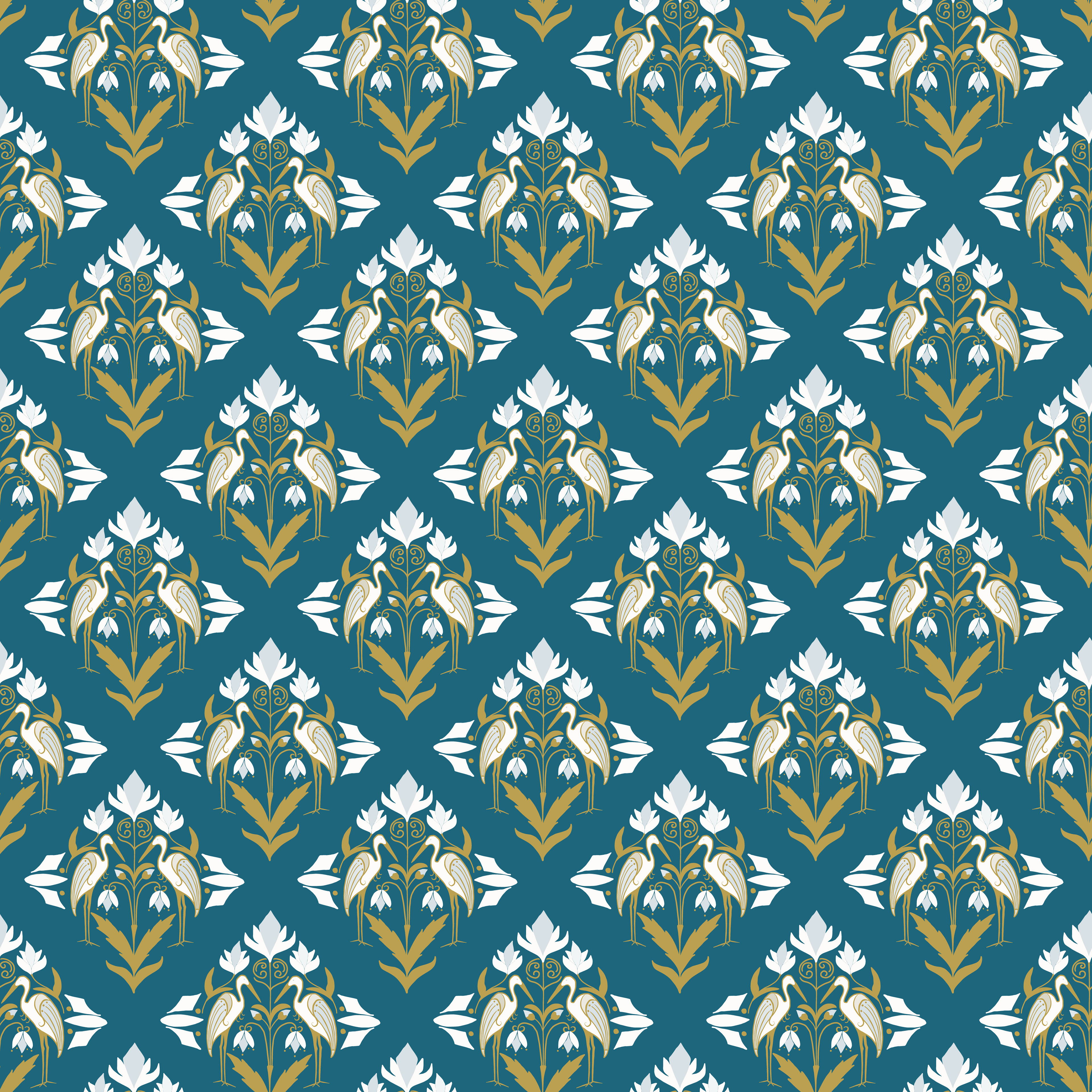 Art Deco Heron