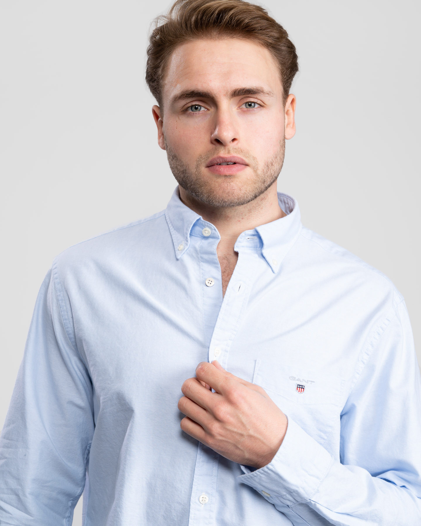 GANT The Regular Oxford Shirt 3046000Capri Blue 7325702118949