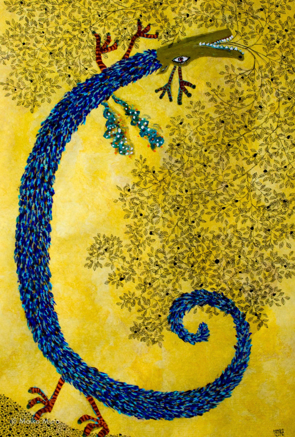 like a tree (アマテ紙にアクリル、インク / 60x40 cm / 2012) like a tree (acrylic and ink on amate paper / 60x40 cm / 2012)