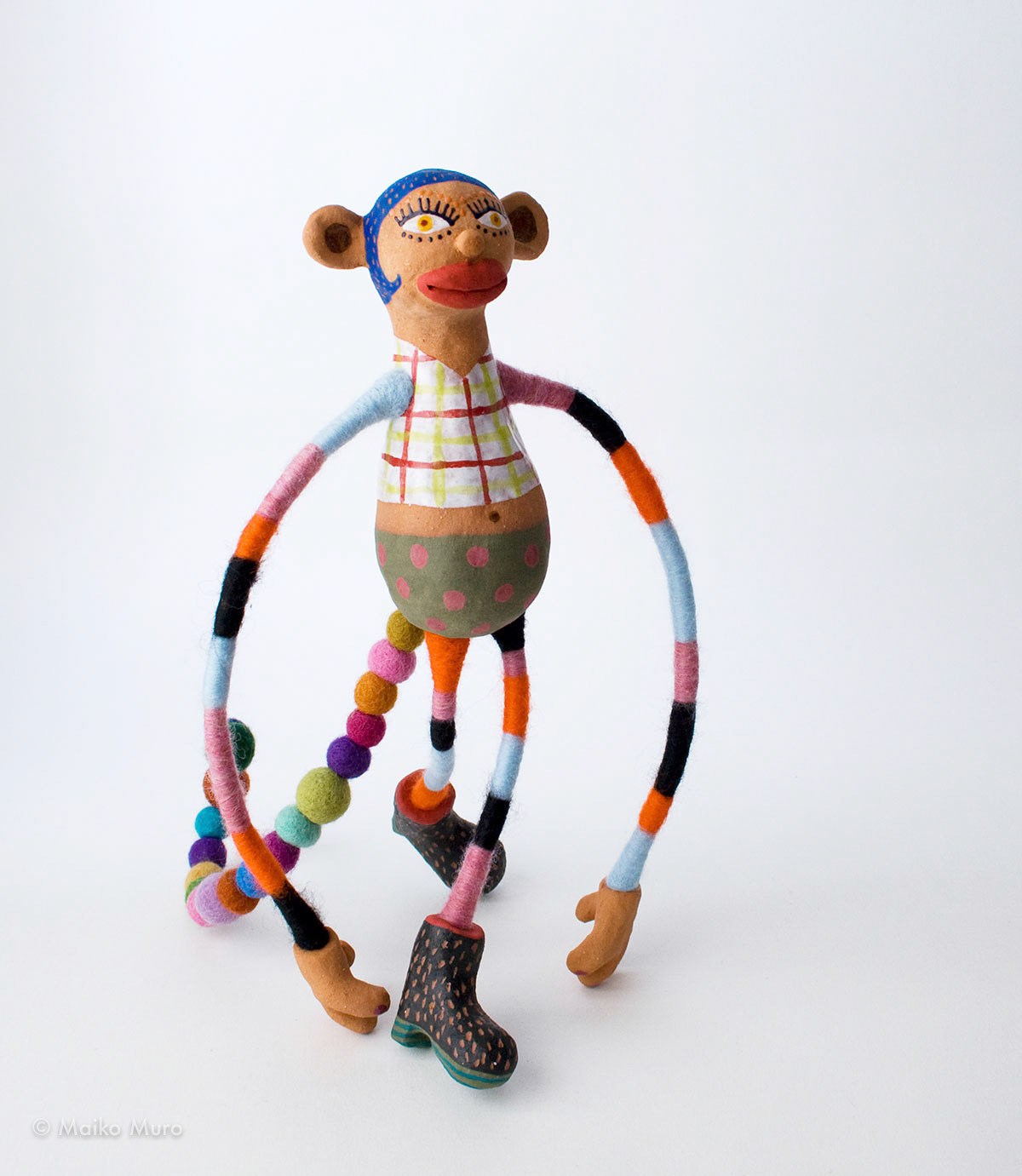 心配ないよ Don’t worry テラコッタ、アルミ、フェルト terracotta, aluminium, felt 31x17x19 cm / 2011