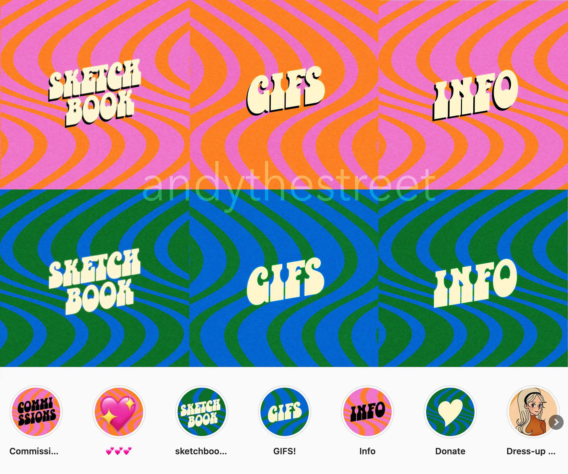 Graphics for Instagram highlights