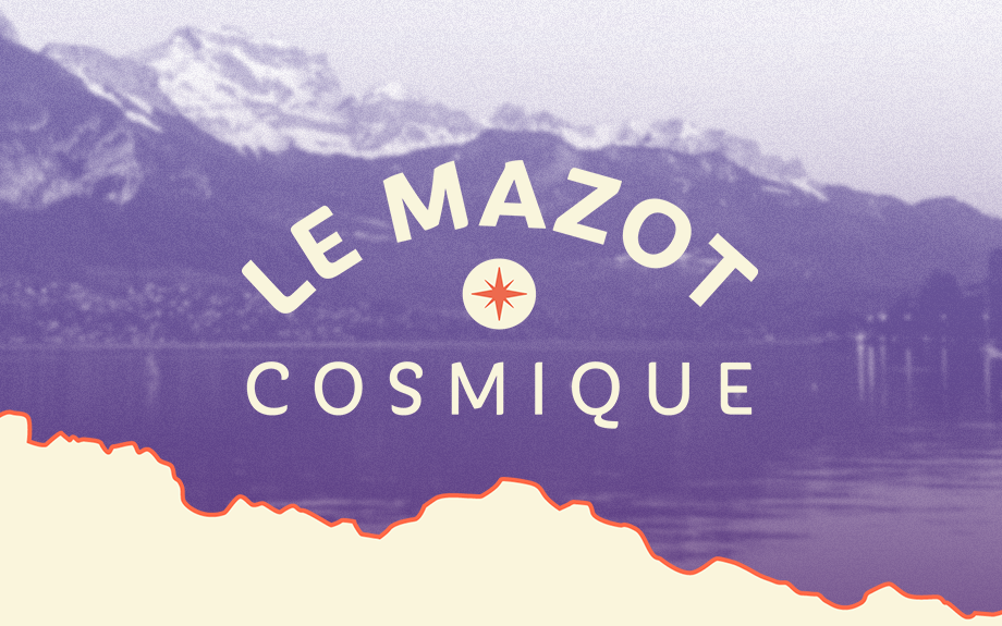 Logo Mazot Cosmique, identité visuelle créée par Mathilde Xardel, direction artistique et identité visuelle