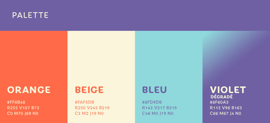 palette couleurs Mazot Cosmique