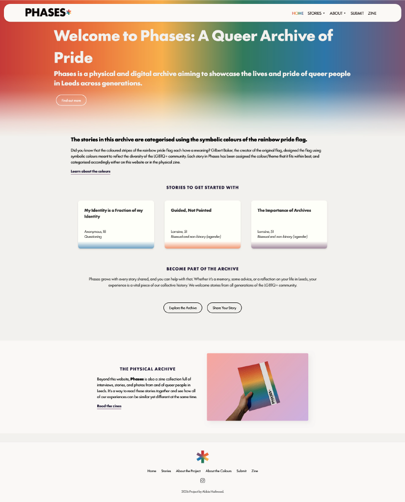 Home Page on Desktop