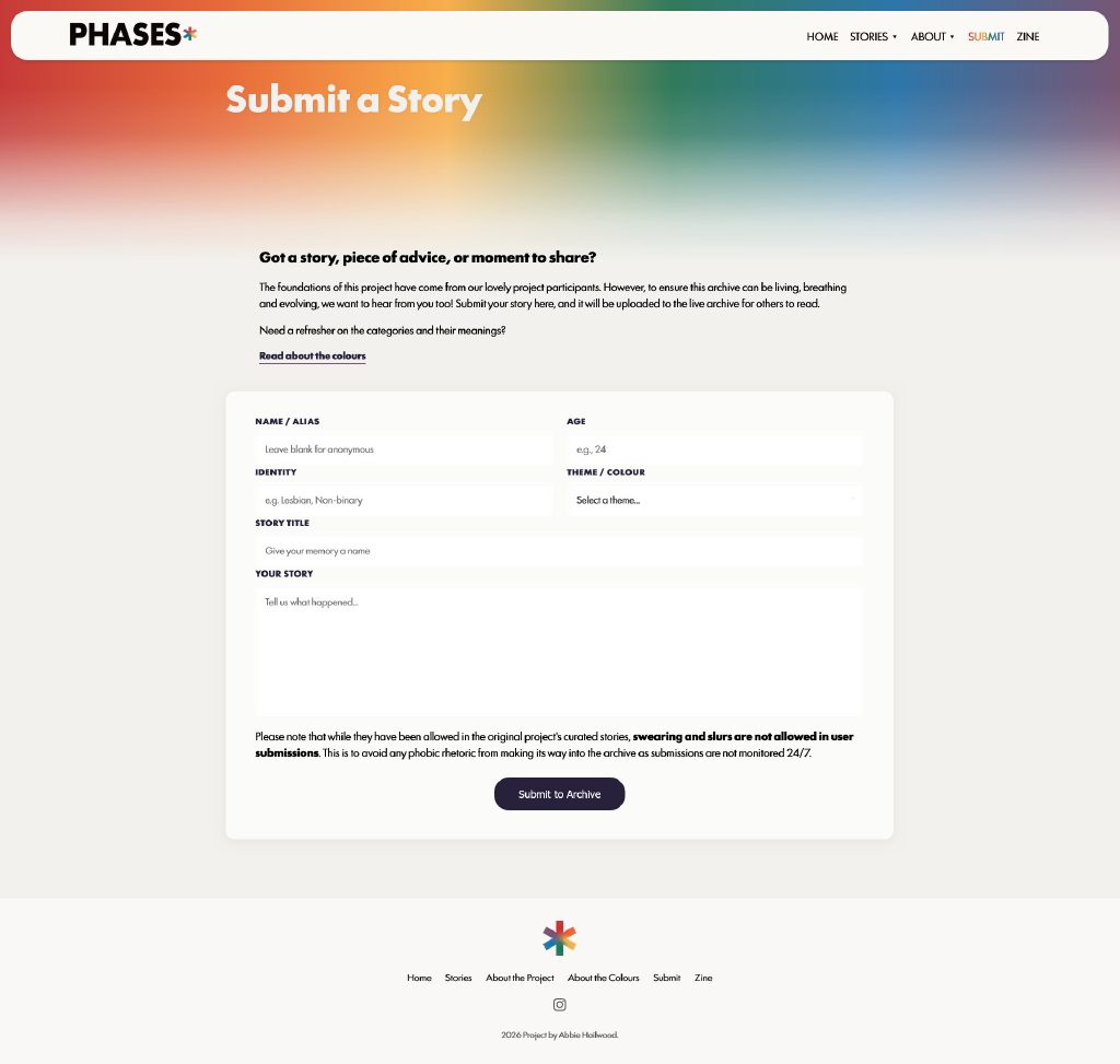 Submit Page on Desktop