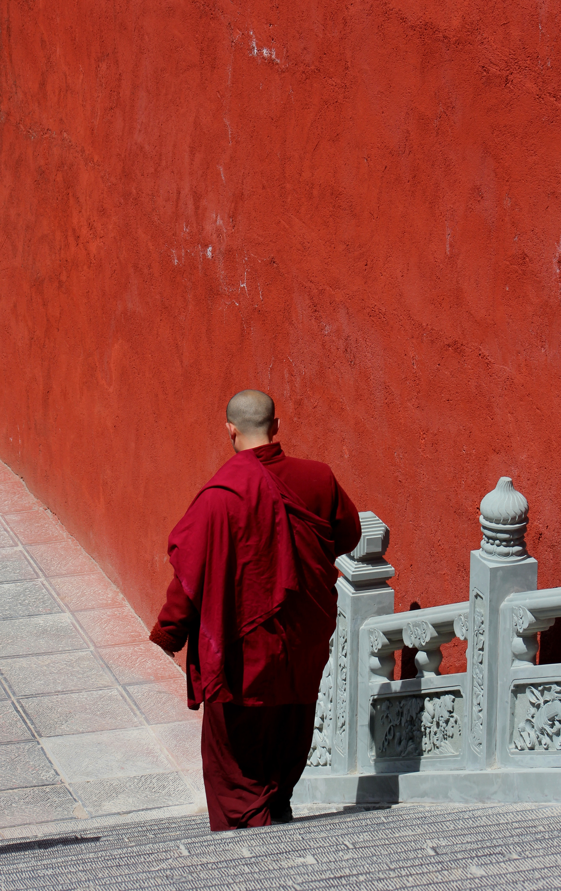 https://www.pexels.com/photo/a-monk-walking-down-the-stairs-13415399/