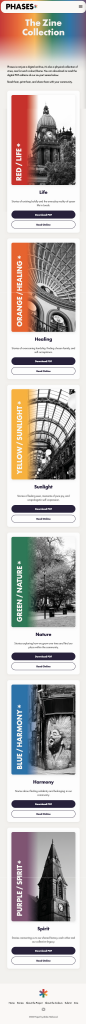 Zines Page on Mobile