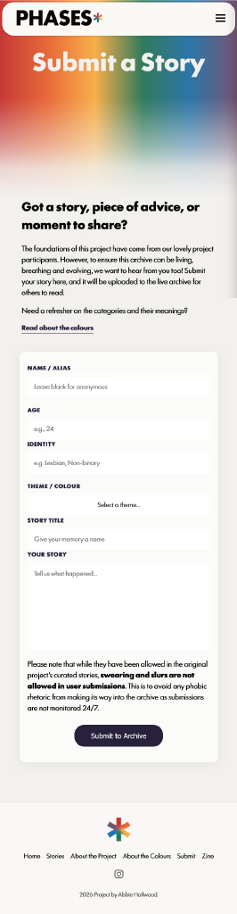 Submit Page on Mobile