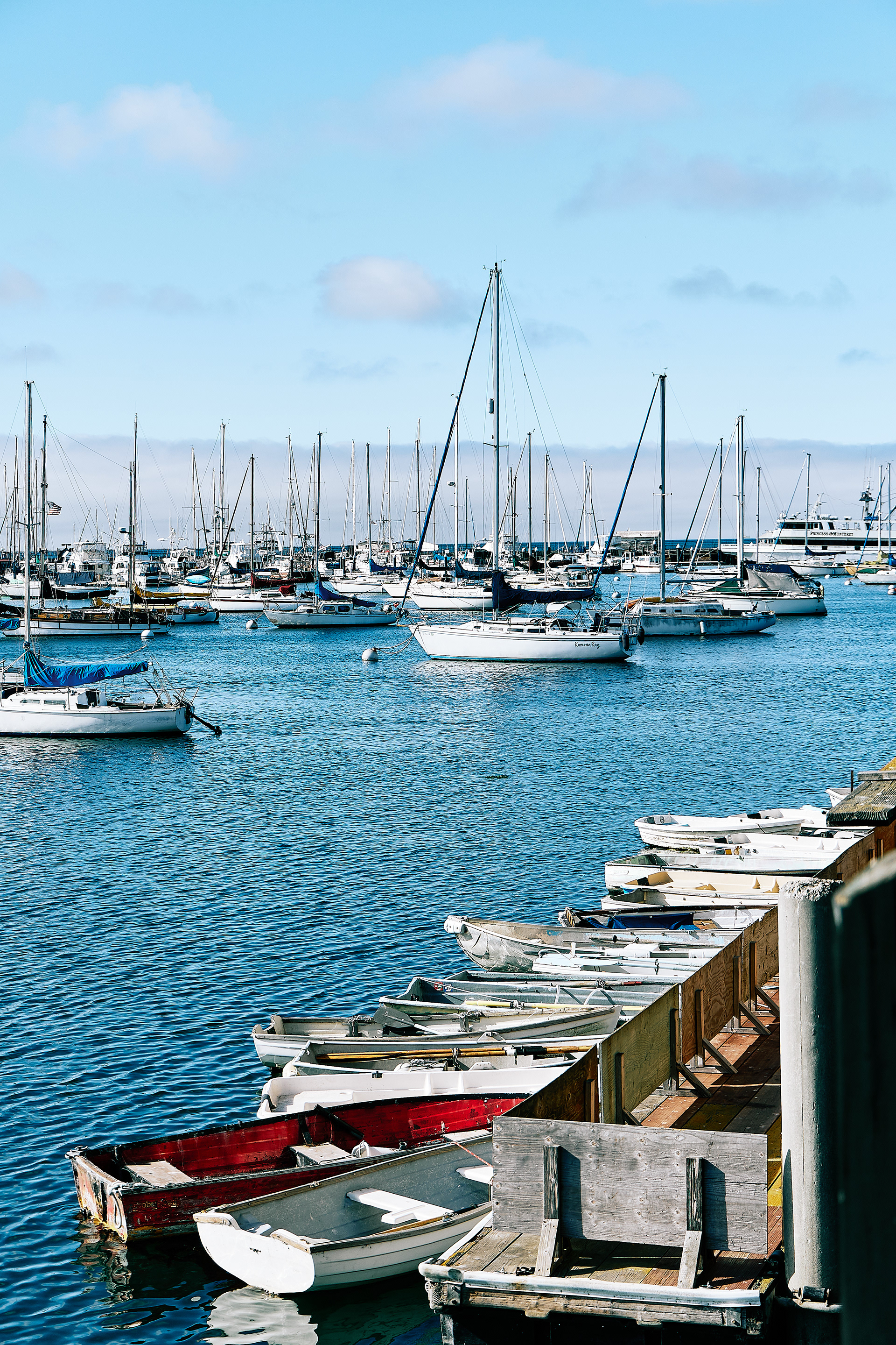 Boats at the viewing deck side of Abalonetti Bar & Grill, Monterey, California - July 2022. Canon EOS R6 | Canon RF 24-105mm F4L IS USM
