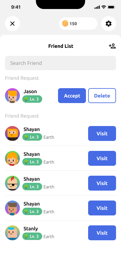 Social - Friend list