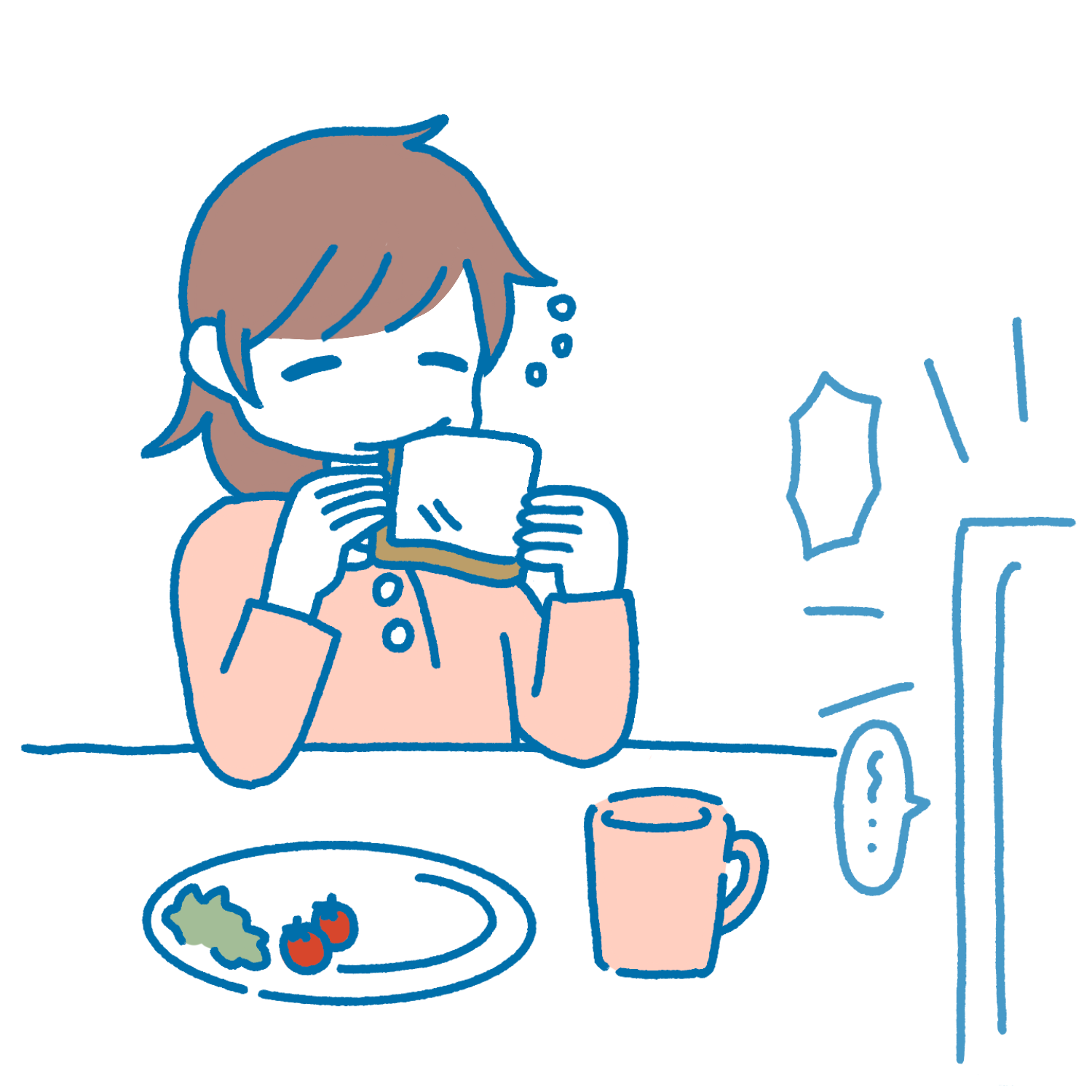 Cinoue Illustration 朝イラスト