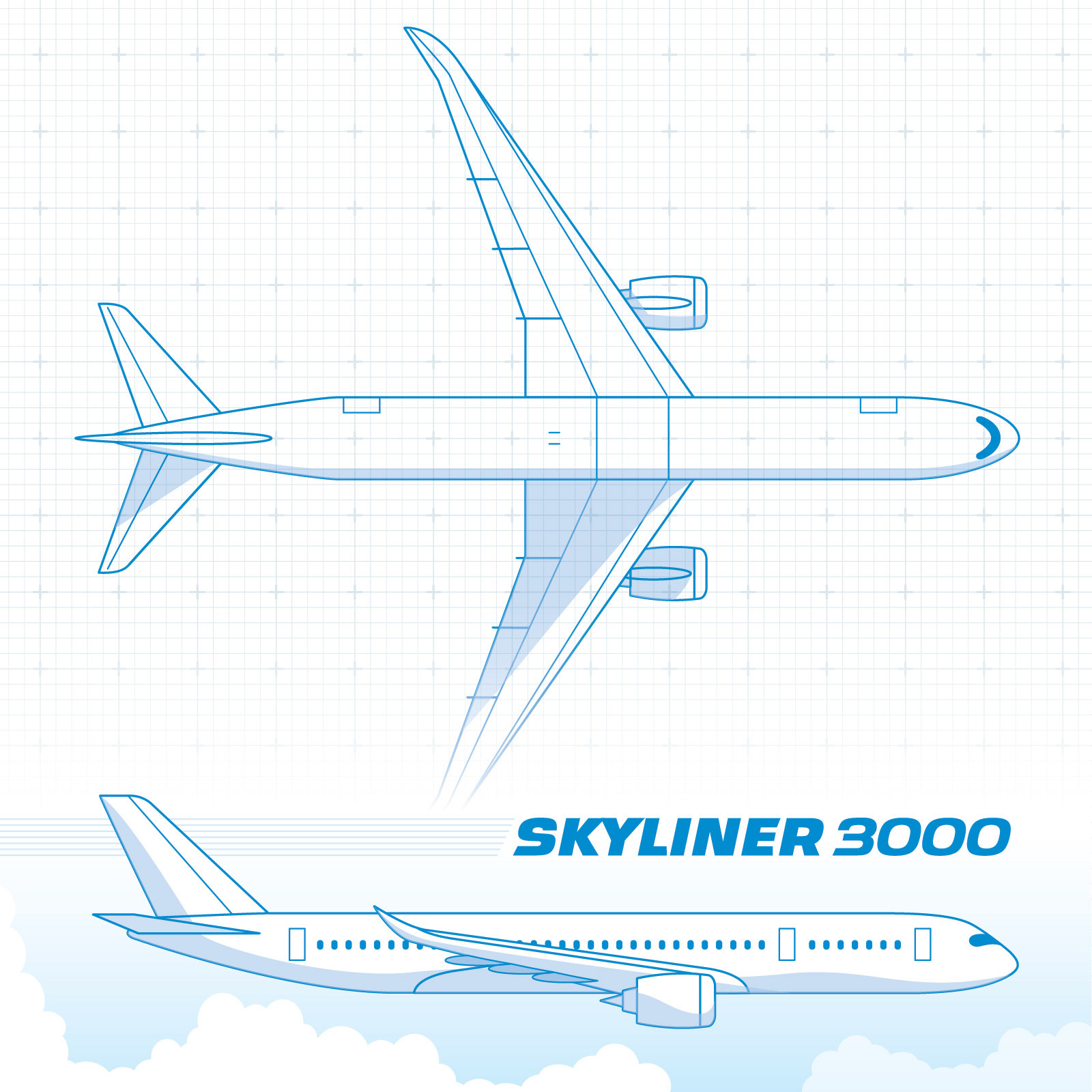Test mockup of a widebody aircraft schematic  - 2022