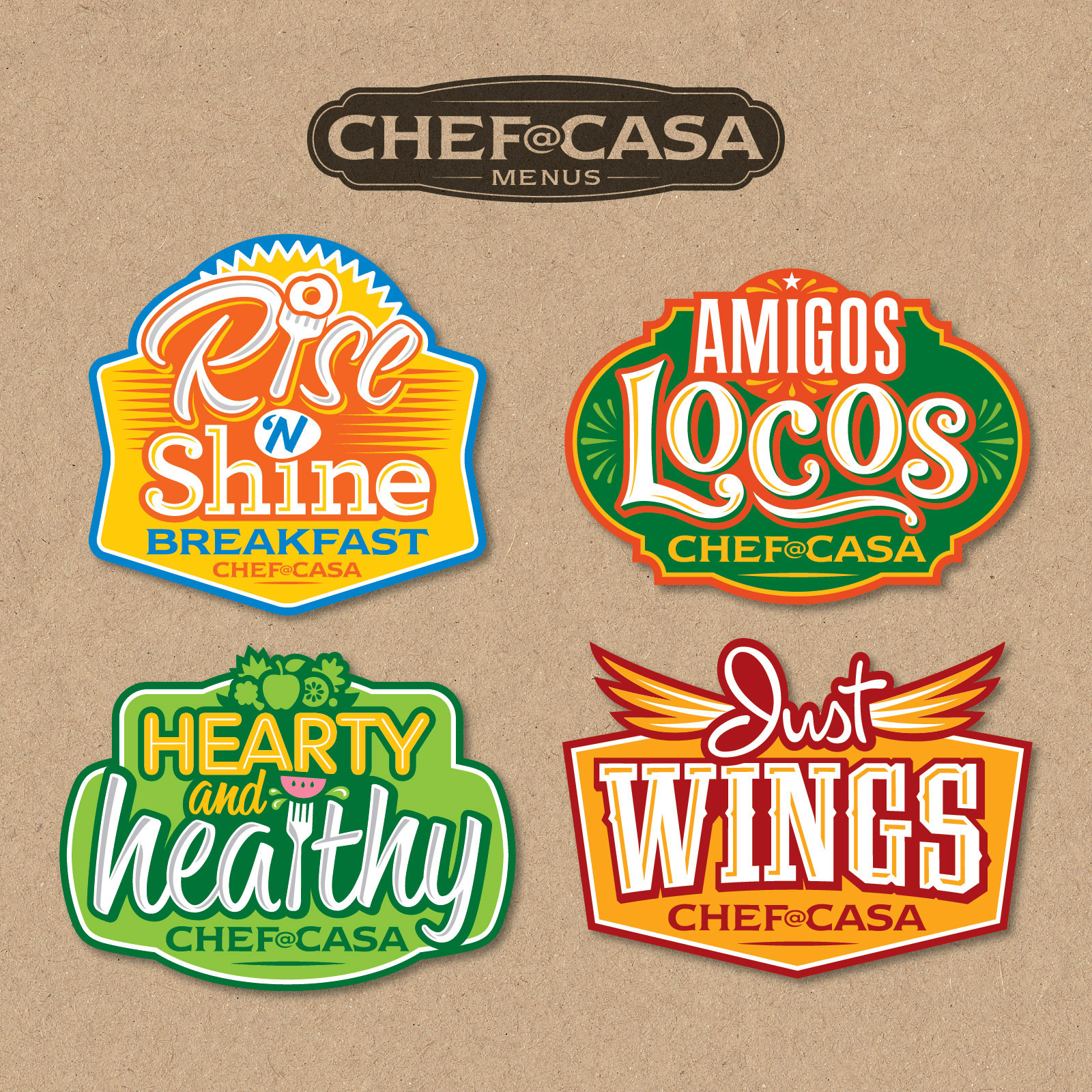 Logo series for a ghost kitchen in Loveland, Co