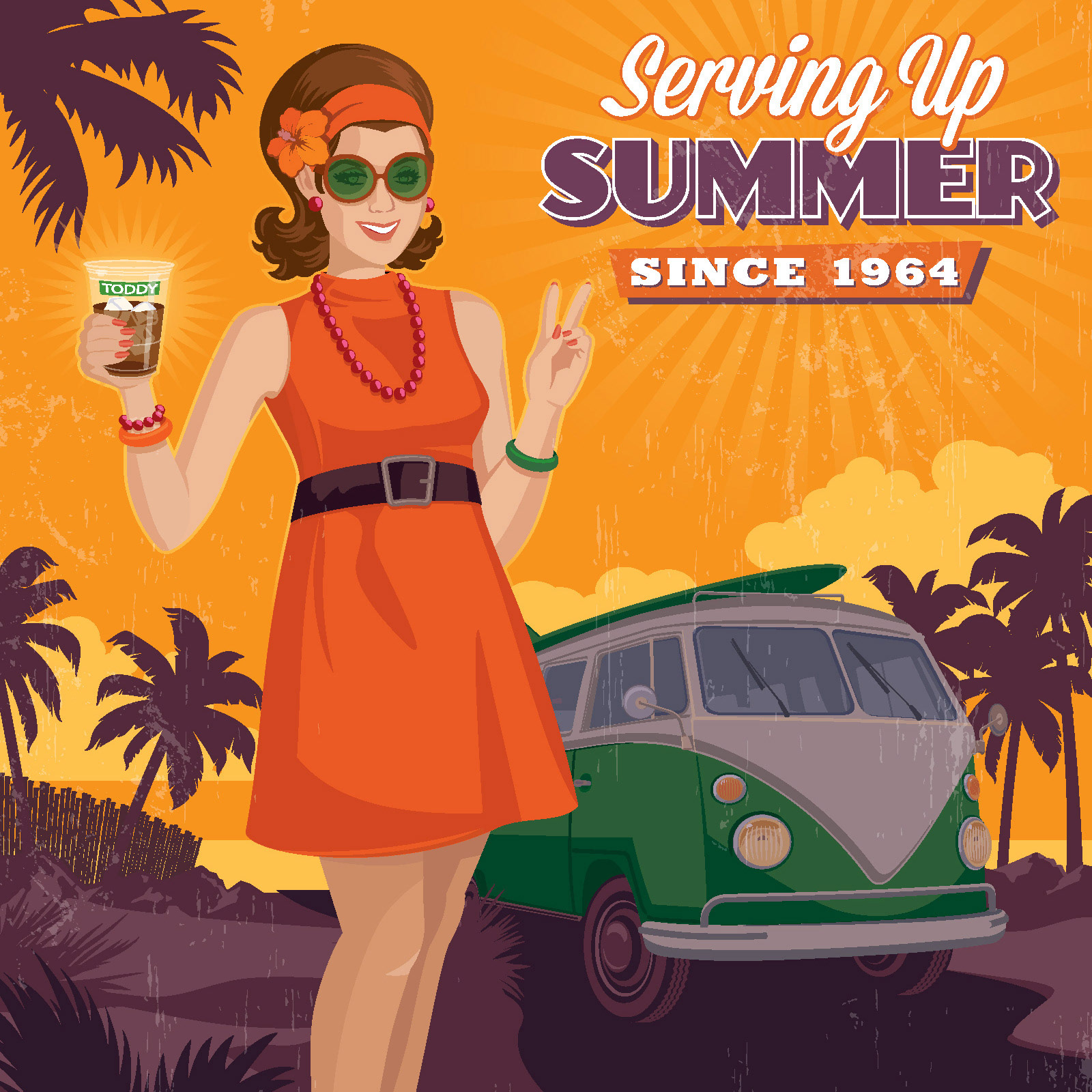 Illustration campaign promoting Toddy Cold Brew's 50th anniversary - 2014