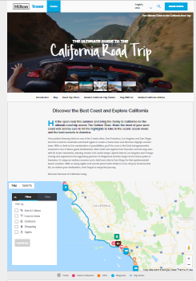 California Road Trip microsite