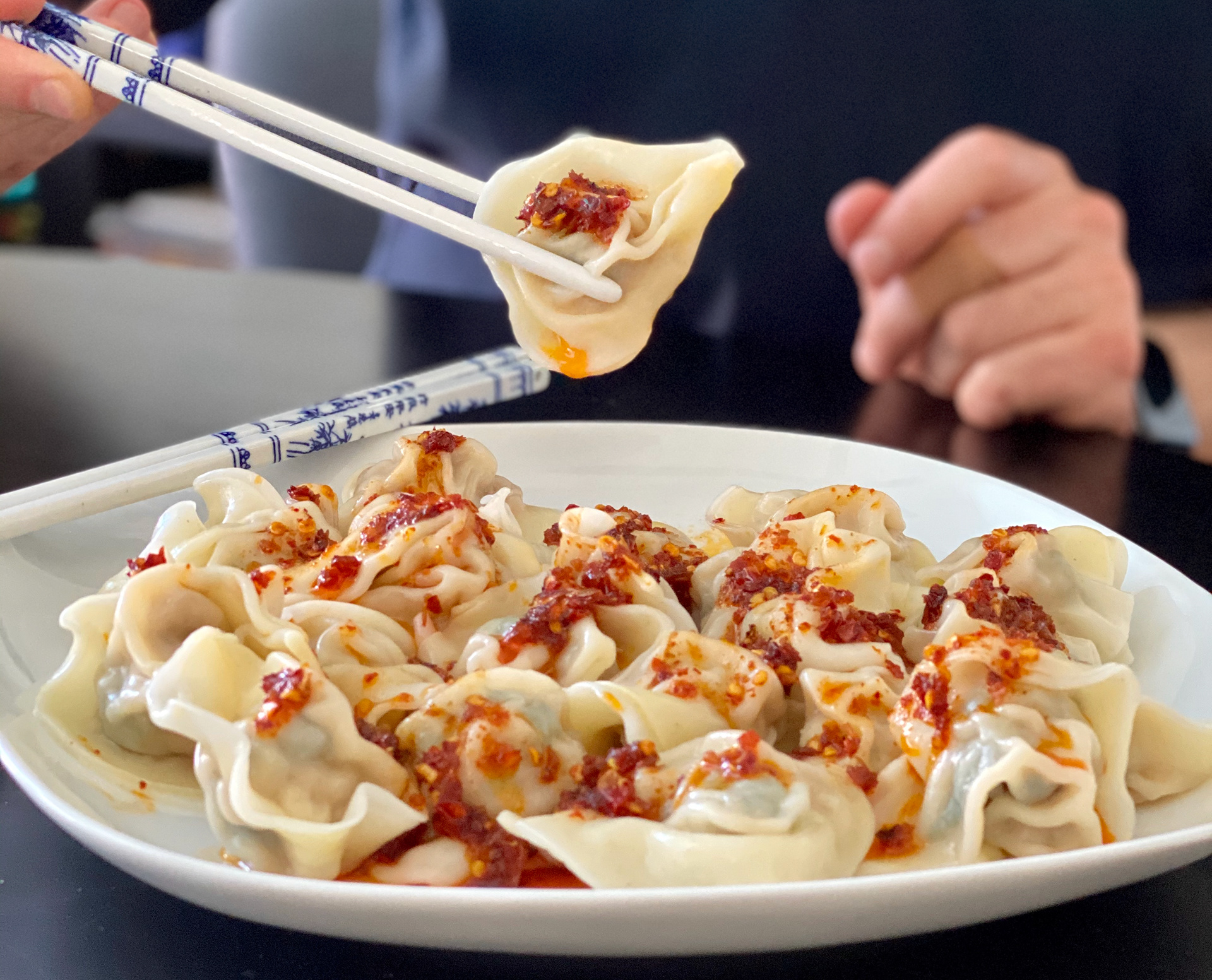 Wontons with extra Boon Sauce
