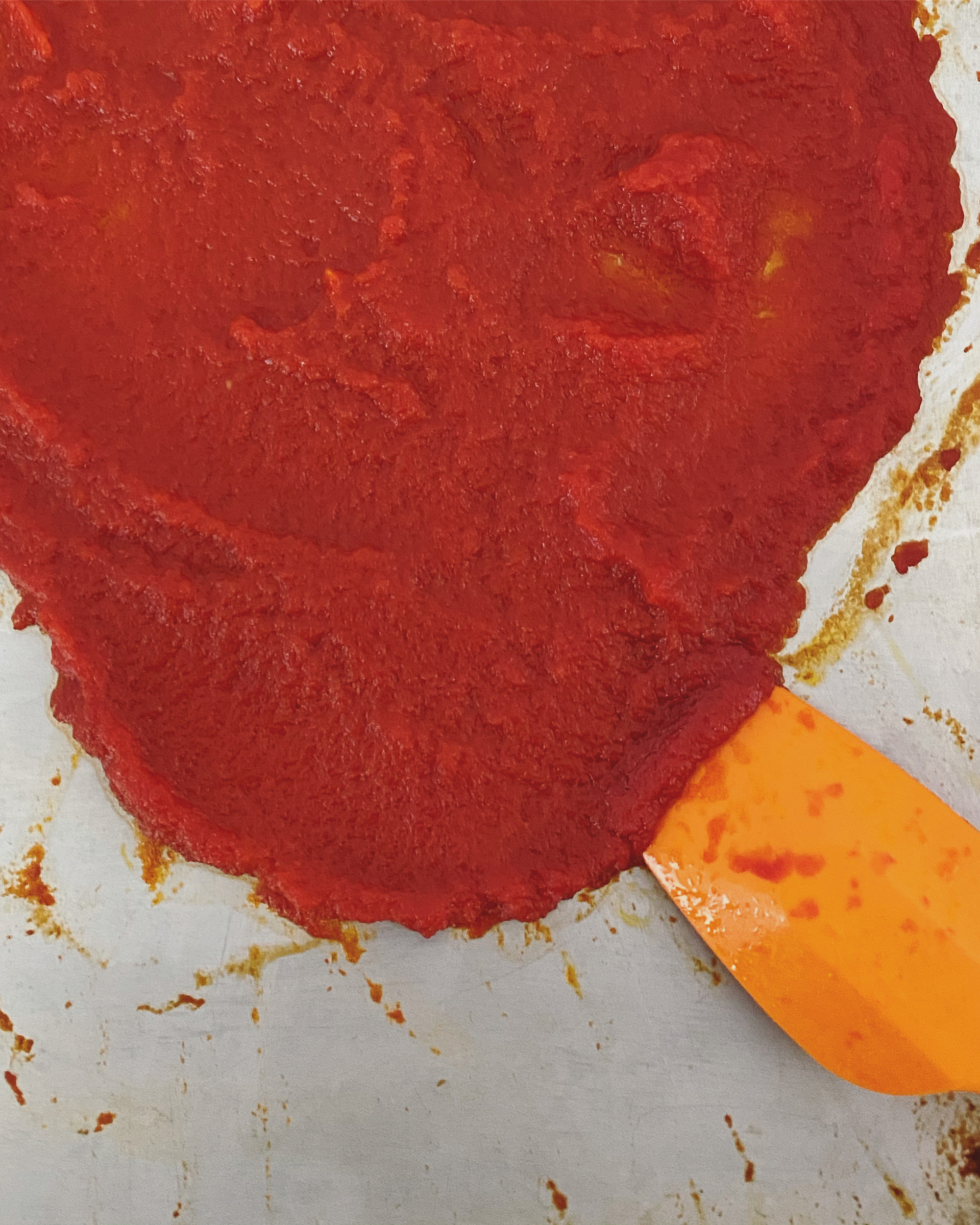 All moisture should start to evaporate and what's left is the paste