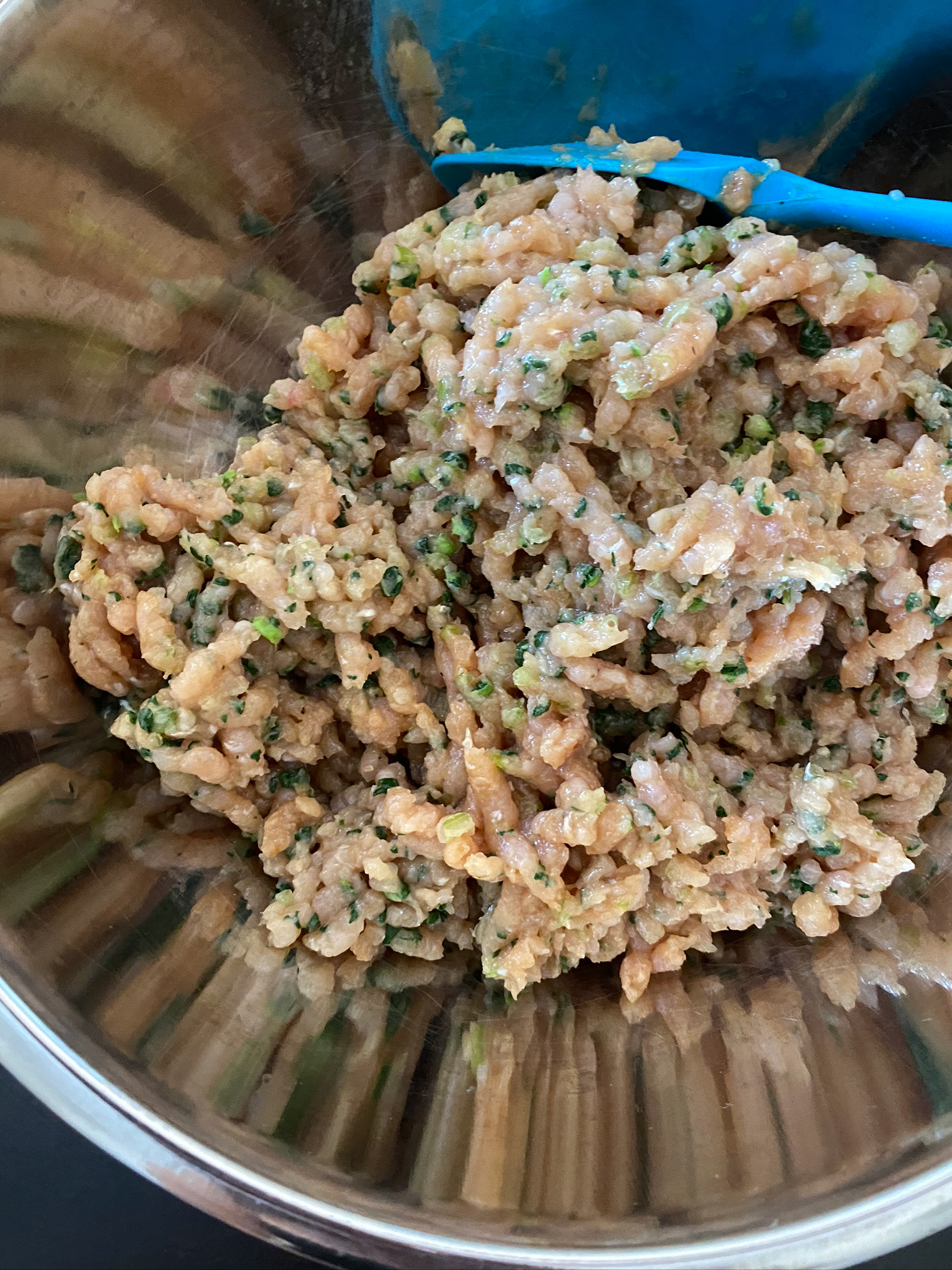 Chicken wonton mixture (freshly ground)
