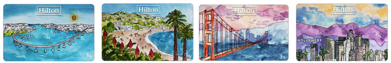 Collectible keycards from San Diego, Orange County, San Francisco and Los Angeles