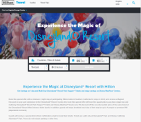 Disneyland Resort website on Travel.Hilton.com