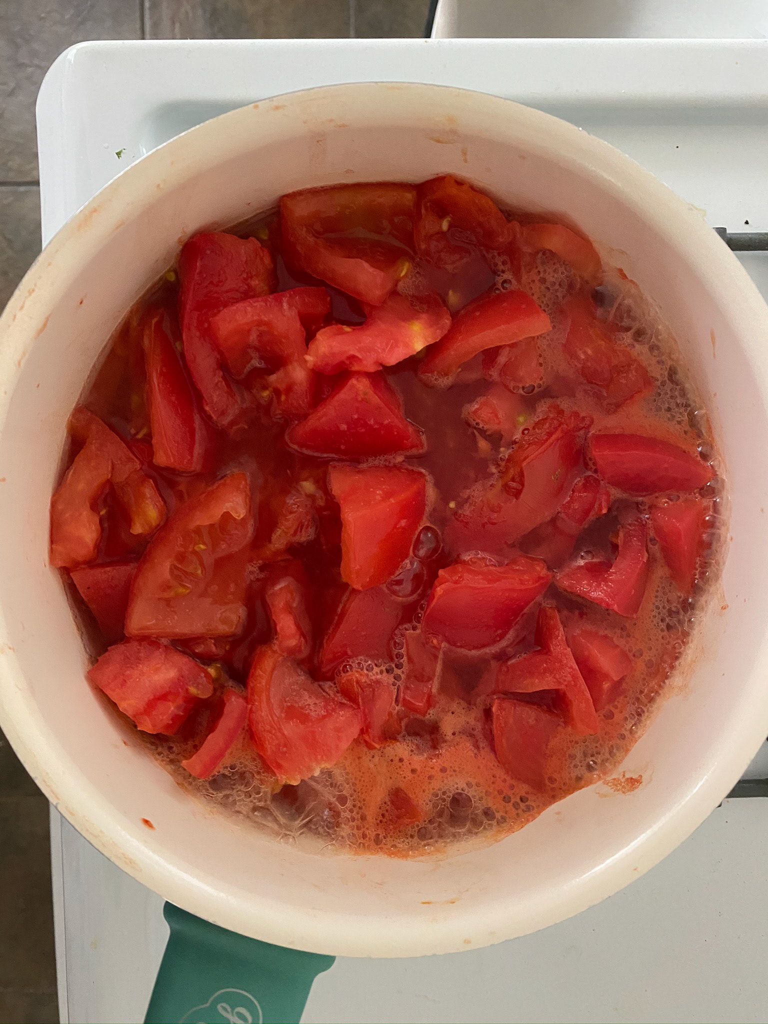 Add a little pinch of salt and olive oil then boil for a few minutes to soften