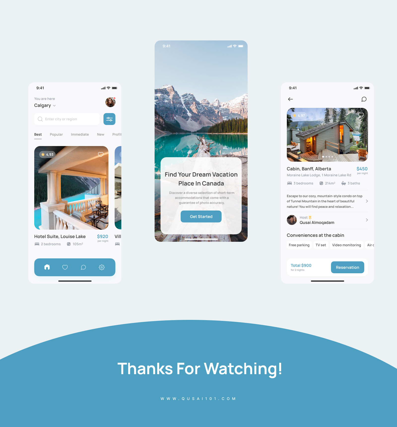Qusai Almoqadam - Booking App- UI Design