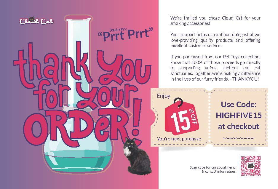 Thank You card added to every order - front