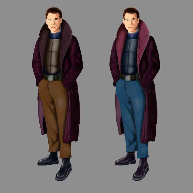 Frank Wong,"Male Character #1," 2020, Adobe Photoshop.