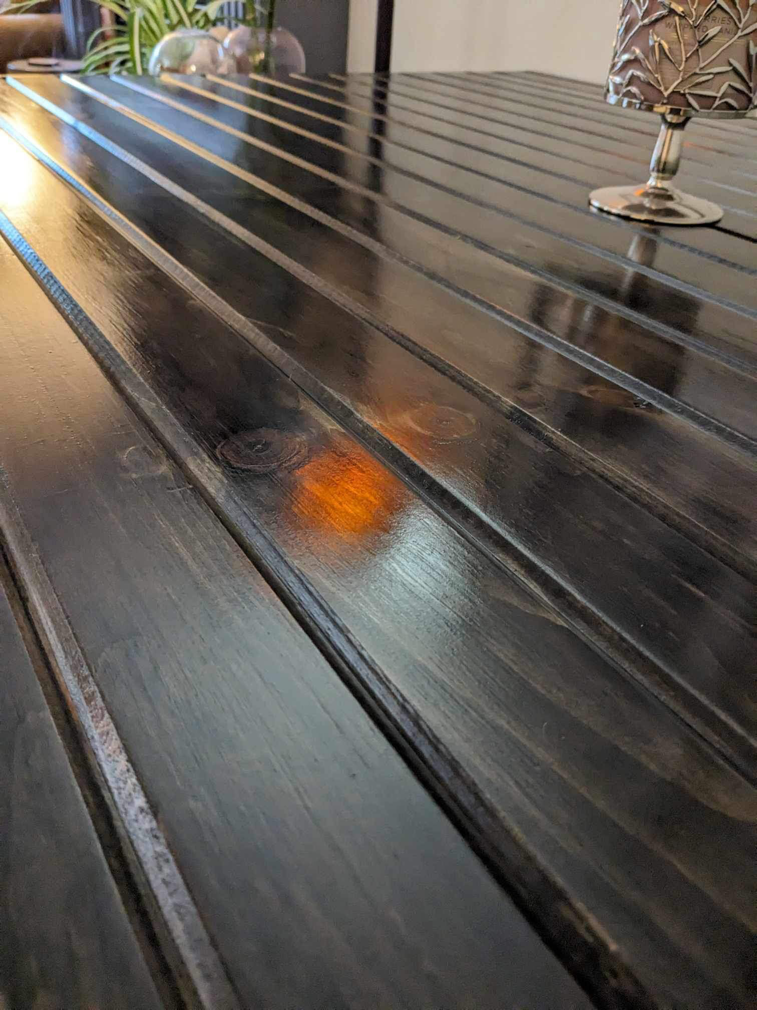 Grooved Pine with Ebony Finish