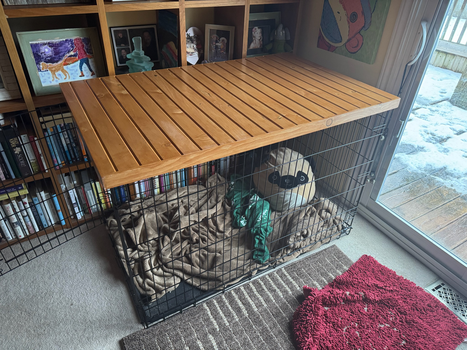 Grooved Pine with Golden Pecan Finish