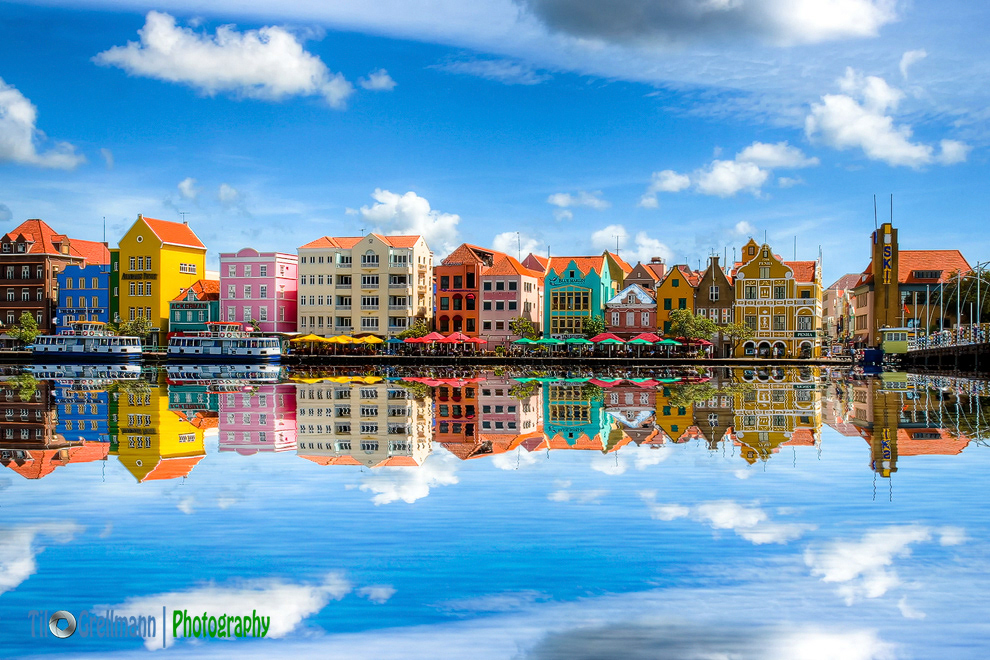 Colorful houses of Willemstad, Curacao