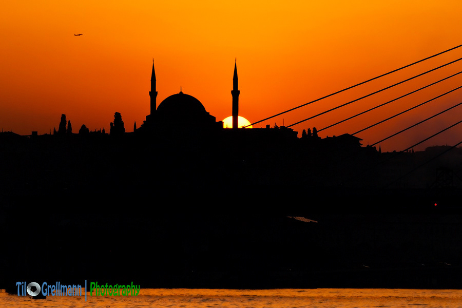 Hagia Sophia in Istanbul at sunset