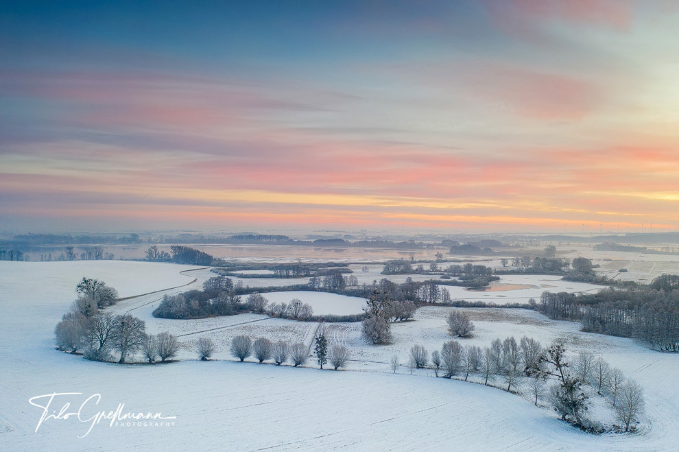 Lakes of the Uckermark in winter