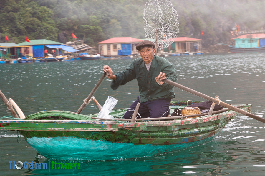 Fishermen in Halong Bay